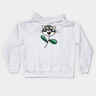 Flower Kitties Tri Color Kids Hoodie